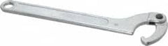 Facom - 1-31/32" to 3-5/32" Capacity, Satin Chrome Finish, Adjustable Hook Spanner Wrench - 11-1/32" OAL, 13/64" Hook Pin Height - Exact Tooling