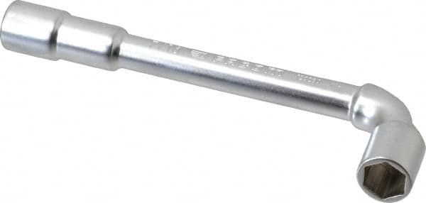 Facom - 7/16", 6 Point, Satin Chrome Coated, 90 ° Offset Socket Wrench - 136mm OAL, 16.5mm Head Thickness - Exact Tooling