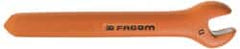 Facom - 10mm Open End Wrench - 5-1/8" OAL, Single End, Insulating Elastomer Finish - Exact Tooling