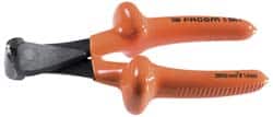 Facom - 6-11/16" OAL, 1.6mm Capacity, End Cutting Pliers - 1/4" Jaw Length x 1-3/8" Jaw Width, End Cut Head, Electro-Static Dissipative Nonslip Cushioned Grips Handle - Exact Tooling