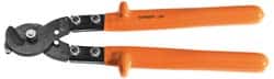 Facom - 18-1/2" OAL, 32mm Capacity, 2-23/64" Jaw Length x 2-3/4" Jaw Width, Insulated Cable Cutter Pliers - Round/Center Cut Head, Cushion Handles - Exact Tooling