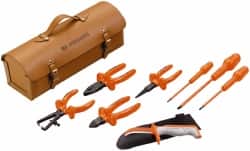 Facom - 8 Piece Insulated Tool Set - Comes with Leather Case - Exact Tooling