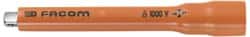 Facom - 1/4" Drive Insulated Socket Extension - 4-1/2" OAL, Single Color Insulation Finish - Exact Tooling