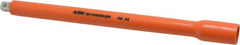 Facom - 3/8" Drive Insulated Socket Extension - 10-1/4" OAL, Single Color Insulation Finish - Exact Tooling