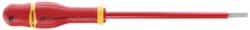 Facom - 325mm OAL Standard Slotted Screwdriver - 200mm Blade Length, Round Shank, Ergonomic Handle - Exact Tooling