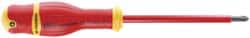 Facom - #3, 11-1/32" OAL, Insulated Phillips Screwdriver - 5-29/32" Blade Length, Round Shank, Ergonomic Handle - Exact Tooling