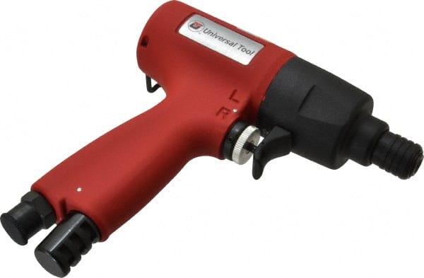 Universal Tool - 1/4" Drive, 10,000 RPM, 10 to 75 Ft/Lb Torque Impact Wrench - Pistol Grip Handle, 1,700 IPM, 5 CFM, 90 psi, 1/4" NPT Inlet - Exact Tooling