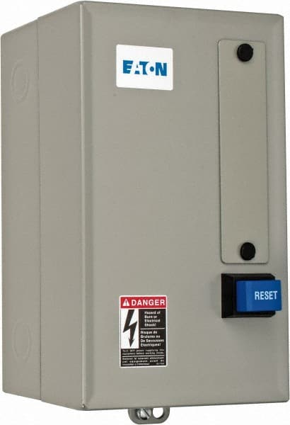 Eaton Cutler-Hammer - 480 Coil VAC, 9 Amp, Nonreversible Enclosed Enclosure NEMA Motor Starter - 2 hp at 1 Phase, 1 Enclosure Rating - Exact Tooling