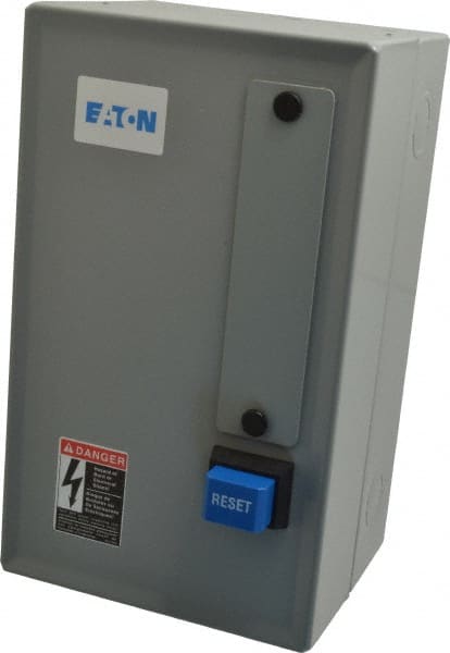 Eaton Cutler-Hammer - 208 Coil VAC, 27 Amp, NEMA Size 1, Nonreversible Enclosed Enclosure NEMA Motor Starter - 7-1/2 hp at 1 Phase, 1 Enclosure Rating - Exact Tooling