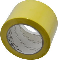 3M - Yellow Solid Color Vinyl Tape - 3" Wide x 108' Long x 0.005" Thick, General Traffic - Exact Tooling