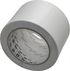 3M - White Solid Color Vinyl Tape - 3" Wide x 108' Long x 0.005" Thick, General Traffic - Exact Tooling