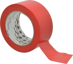 3M - Red Solid Color Vinyl Tape - 2" Wide x 108' Long x 0.005" Thick, General Traffic - Exact Tooling