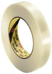 3M - 24mm x 55m Clear Rubber Adhesive Strapping Tape - Hot Melt Synthetic Rubber Resin Backing, 6.6 mil Thick, 380 Lb Tensile Strength, Series 898 - Exact Tooling