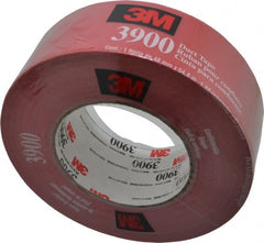3M - 2" x 55m Red Duct Tape - 8.1 mil, Rubber Adhesive, Polyethylene Film Backing, 32 Lb/ln Tensile Strength, 200°F Max, Series 3900 - Exact Tooling