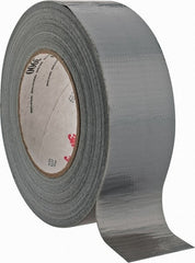 3M - 2" x 55m Silver Duct Tape - 8.1 mil, Rubber Adhesive, Polyethylene Film Backing, 32 Lb/ln Tensile Strength, 200°F Max, Series 3900 - Exact Tooling