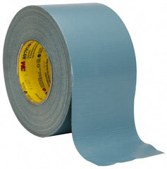 3M - 4" x 55m Blue Duct Tape - 12.1 mil, Rubber Adhesive, Polyethylene Film Backing, 36 Lb/ln Tensile Strength, 200°F Max, Series 8979N - Exact Tooling