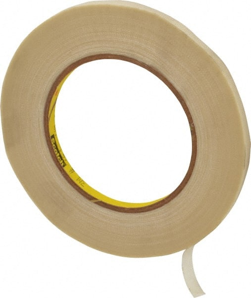 3M - 60 Yd Long x 1/4" Wide, Series 361, White Silicone Glass Cloth Tape - 7.5 mil Thick, 182 Lb/In Tensile Strength - Exact Tooling