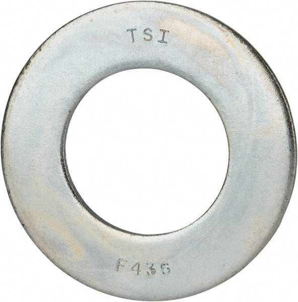 Value Collection - 1-3/4" Screw, Grade 8 Alloy Steel SAE Flat Washer - 1-7/8" ID x 3-3/8" OD, 0.196" Thick, Zinc-Plated Finish - Exact Tooling