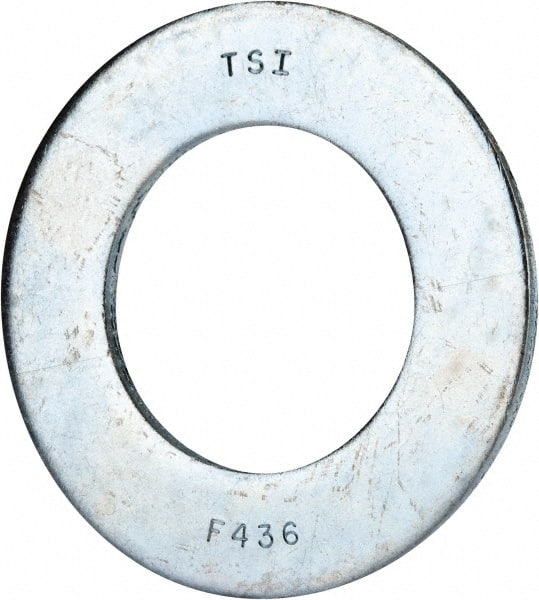 Value Collection - 2" Screw, Grade 8 Alloy Steel SAE Flat Washer - 2-1/8" ID x 3-3/4" OD, 0.196" Thick, Zinc-Plated Finish - Exact Tooling