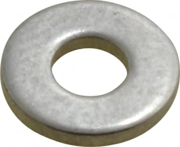 Value Collection - #6 Screw, Grade 2 Steel SAE Flat Washer - 5/32" ID x 3/8" OD, 0.065" Thick, Plain Finish - Exact Tooling