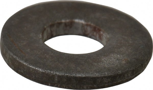 Value Collection - #8 Screw, Grade 2 Steel SAE Flat Washer - 3/16" ID x 7/16" OD, 0.065" Thick, Plain Finish - Exact Tooling