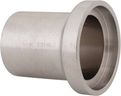 VNE - 1-1/2", E-Line Style, Sanitary Stainless Steel Pipe Long Welding Ferrule - Female Connection, Grade 316L - Exact Tooling