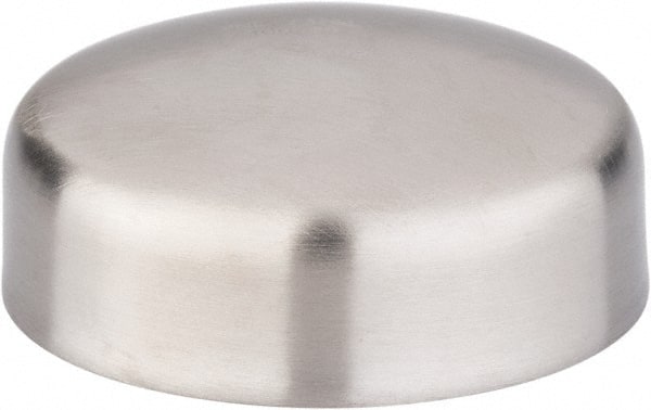 VNE - 2-1/2", Weld Style, Sanitary Stainless Steel Pipe End Cap - Butt Weld Connection, Grade 316L - Exact Tooling