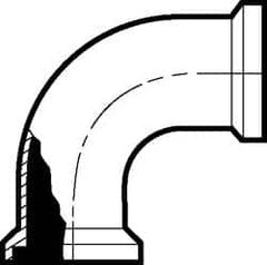VNE - 3" E-Line Style Sanitary Stainless Steel Pipe 90° Elbow - Exact Tooling