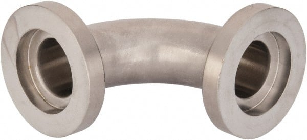 VNE - 1", E-Line Style, Sanitary Stainless Steel Pipe 90° Elbow - Female x Female Connection, Grade 304 - Exact Tooling