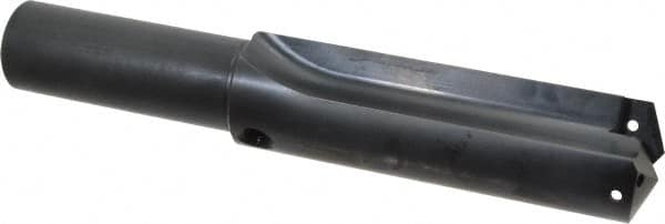 Allied Machine and Engineering - Series 4, 1-29/32 to 2-9/16" Diam, 1-1/2" Diam Straight Shank, Straight Flute Spade Drill - 5-1/8" Max Depth, 6-11/16" Body Length, 10-1/2" OAL, Short Length, Through Coolant - Exact Tooling