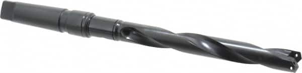 Allied Machine and Engineering - Series 2, 31/32 to 1-3/8" Diam, 4MT Taper Shank, Helical Flute Spade Drill - 7-3/8" Max Depth, 10-19/64" Body Length, 14-25/32" OAL, Standard Length, Through Coolant - Exact Tooling