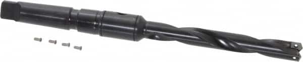 Allied Machine and Engineering - Series 1, 45/64 to 15/16" Diam, 3MT Taper Shank, Helical Flute Spade Drill - 4-3/4" Max Depth, 7-39/64" Body Length, 11-5/32" OAL, Intermediate Length, Through Coolant - Exact Tooling