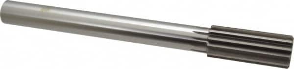 Alvord Polk - 1-1/4" Cobalt 12 Flute Chucking Reamer - Straight Flute, 1" Straight Shank, 3" Flute Length, 11-1/2" OAL - Exact Tooling