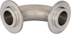 VNE - 1", E-Line Style, Sanitary Stainless Steel Pipe 90° Elbow - Male x Male Connection, Grade 304 - Exact Tooling