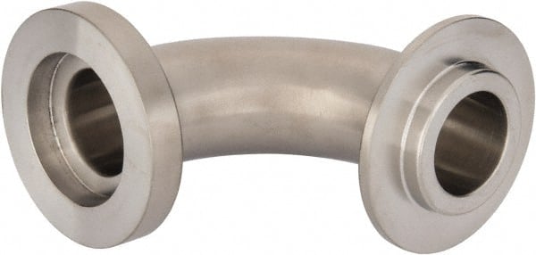 VNE - 1", E-Line Style, Sanitary Stainless Steel Pipe 90° Elbow - Male x Female Connection, Grade 304 - Exact Tooling