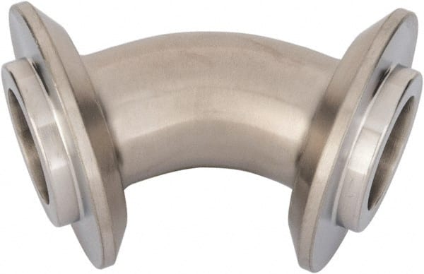 VNE - 1", E-Line Style, Sanitary Stainless Steel Pipe 45° Elbow - Male x Male Connection, Grade 304 - Exact Tooling