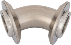 VNE - 1", E-Line Style, Sanitary Stainless Steel Pipe 45° Elbow - Male x Male Connection, Grade 304 - Exact Tooling