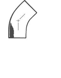 VNE - 2", Weld Style, Sanitary Stainless Steel Pipe 45° Elbow - Butt Weld x Butt Weld Connection, Grade 316L - Exact Tooling