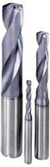 Kennametal - 5.5mm, 132° Point, Spiral Flute, Solid Carbide Taper Length Drill Bit - TiAlN Finish, 56mm Flute Length, 94mm OAL, Series B978 - Exact Tooling