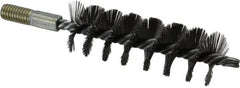 Value Collection - 1-1/2" Diam Helical Steel Tube Brush - 0.012" Filament Diam, 4-1/4" Brush Length, 7-1/2" OAL, 1/2-12 Male Shank - Exact Tooling