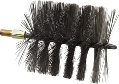 Value Collection - 5" Diam Helical Steel Tube Brush - 0.016" Filament Diam, 4-1/4" Brush Length, 7-1/2" OAL, 1/2-12 Male Shank - Exact Tooling