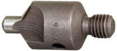 Made in USA - 1-1/8" OAL, 1/2" Head Diam, 2 Flute, 100° Incl Angle, Integral Pilot, Adjustable Stop Countersink - Exact Tooling