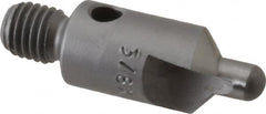 Made in USA - 2-1/2" OAL, 3/8" Head Diam, 2 Flute, 100° Incl Angle, Integral Pilot, Adjustable Stop Countersink - Exact Tooling