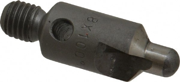 Made in USA - 2-1/2" OAL, 3/8" Head Diam, 2 Flute, 100° Incl Angle, Integral Pilot, Adjustable Stop Countersink - Exact Tooling