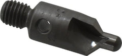 Made in USA - 2-1/2" OAL, 3/8" Head Diam, 3 Flute, 100° Incl Angle, Integral Pilot, Adjustable Stop Countersink - Exact Tooling