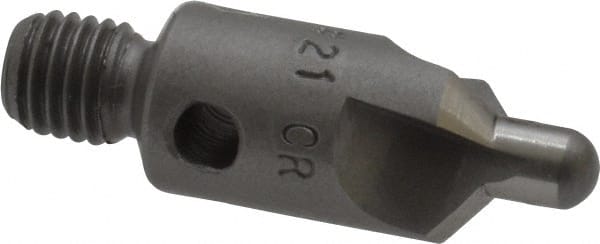 Made in USA - 2-1/2" OAL, 3/8" Head Diam, 3 Flute, 100° Incl Angle, Integral Pilot, Adjustable Stop Countersink - Exact Tooling