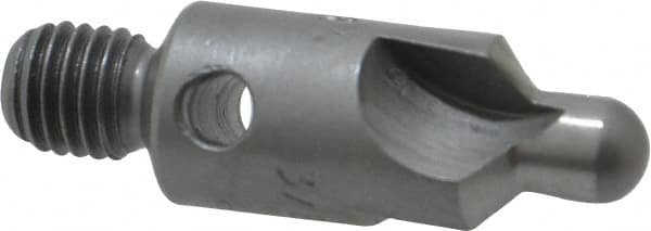 Made in USA - 2-1/2" OAL, 3/8" Head Diam, 3 Flute, 100° Incl Angle, Integral Pilot, Adjustable Stop Countersink - Exact Tooling