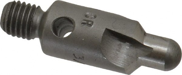 Made in USA - 2-1/2" OAL, 3/8" Head Diam, 3 Flute, 100° Incl Angle, Integral Pilot, Adjustable Stop Countersink - Exact Tooling