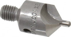 Made in USA - 1-1/8" OAL, 1/2" Head Diam, 2 Flute, 100° Incl Angle, Integral Pilot, Adjustable Stop Countersink - Exact Tooling
