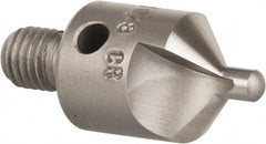Made in USA - 1-1/8" OAL, 1/2" Head Diam, 2 Flute, 100° Incl Angle, Integral Pilot, Adjustable Stop Countersink - Exact Tooling